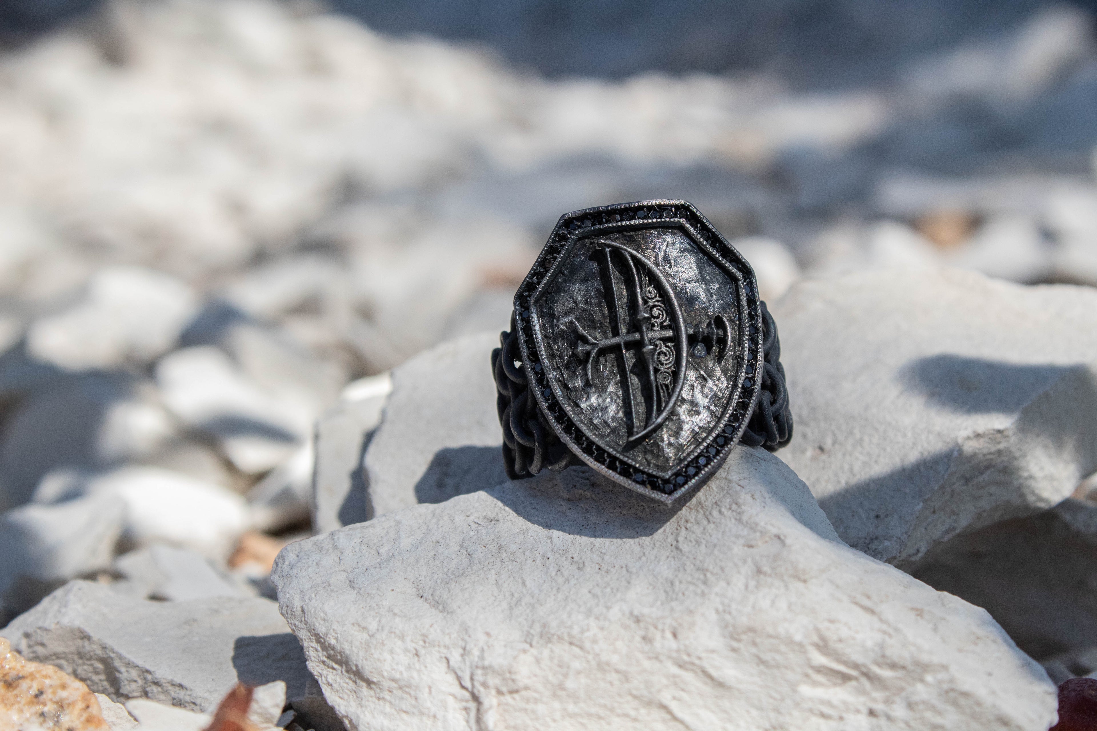 Anillo Blasón de Ébano