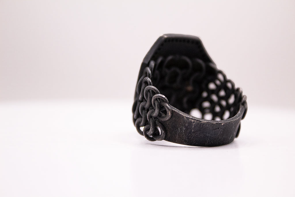 Anillo Blasón de Ébano